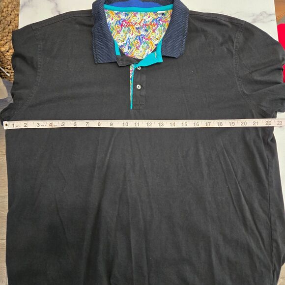 Robert Graham Mens Polo Shirt XL Black Classic Fit Knowledge Wisdom Truth Preppy - Picture 8 of 9